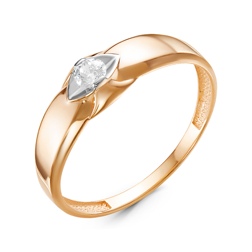 Кольцо, золото, фианит, 116750